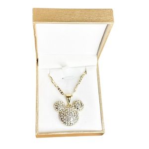 NEW Mickey Mouse Disney Rhinestone Pendant Chain Necklace Unisex